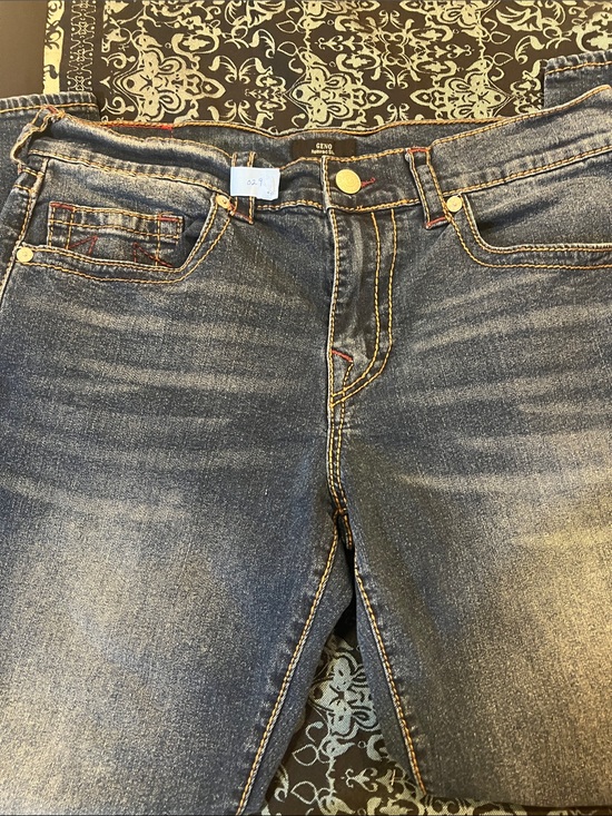 True Religion Other - True Religion Men's Skinny Jeans in Dark Blue Denim with Contrast Stitching
